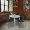 Regency Kahlo Round Table & Chair Sets, 36 W, 36 L, 29 H, Wood, Metal, Polypropylene Top, Maple TPL36RNDPLCM44BK - alternate 4